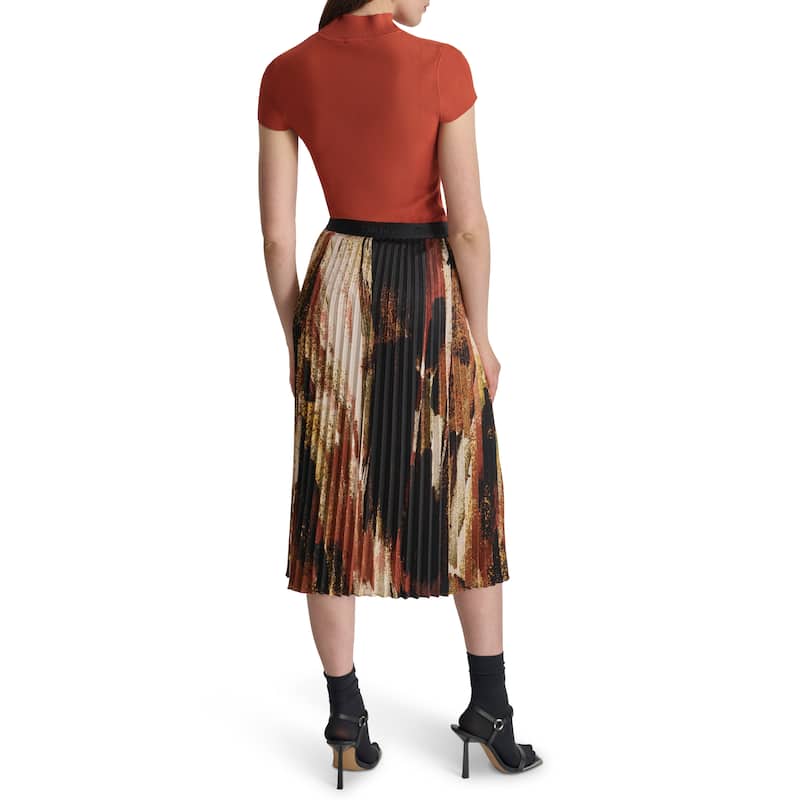 DKNY Cap Sleeve Mock Neck Knit Top