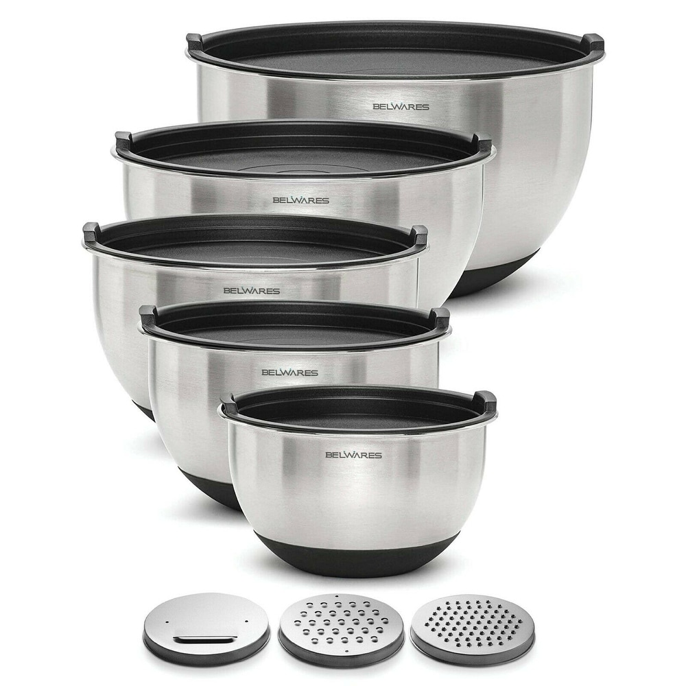 Joytable 14 Piece Premium Nesting Stainless Steel Mixing Bowls with  Measuring Cups and Spoons Set - On Sale - Bed Bath & Beyond - 30244981