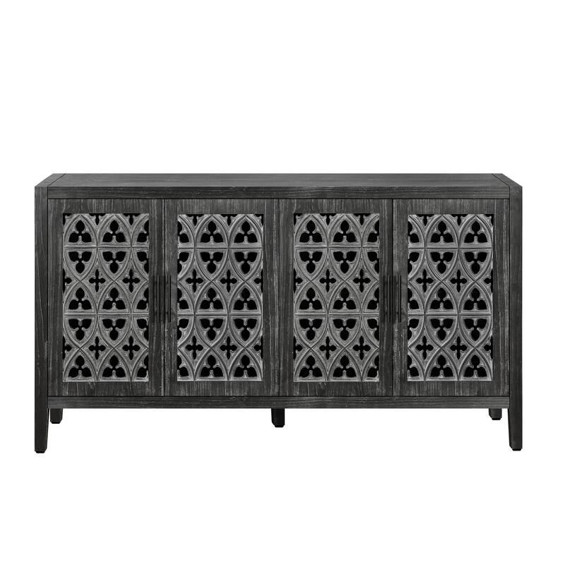 Hollow Carved Buffet Storage Cabinet Sideboard Cupboard Console Table