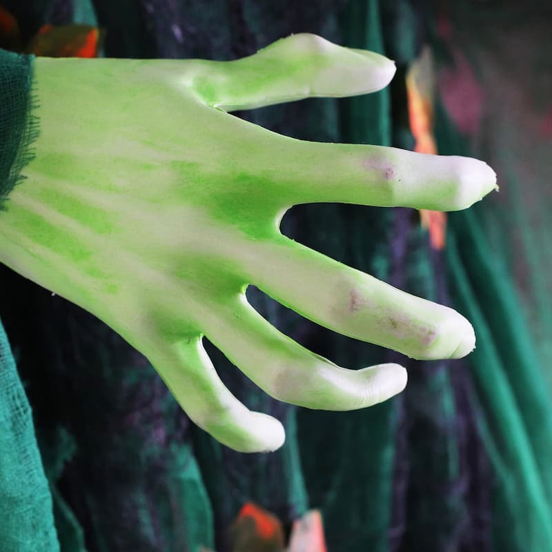 Haunted Hill Farm Animatronic Talking Forest Witch with Movement and Lights for Scary Halloween Decoration
