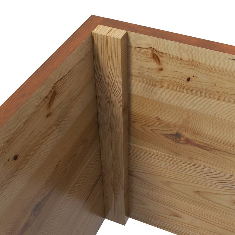 Outsunny Wood Planter with Trellis, Raised Garden Bed Privacy Screen Planter Box for Climbing Plants, Vines, Vegetables, Flowers