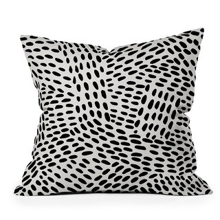 Angela Minca Dot lines black and white Throw Pillow - Bed Bath & Beyond ...