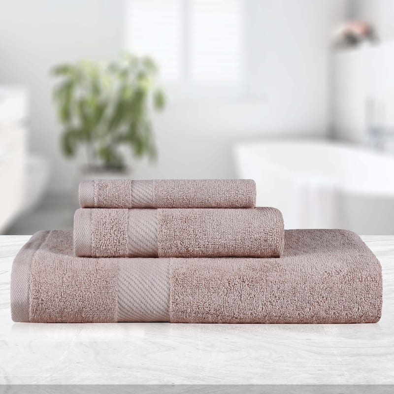 Luxury Egyptian Cotton Solid 3 Piece Bath Towel Set by Superior