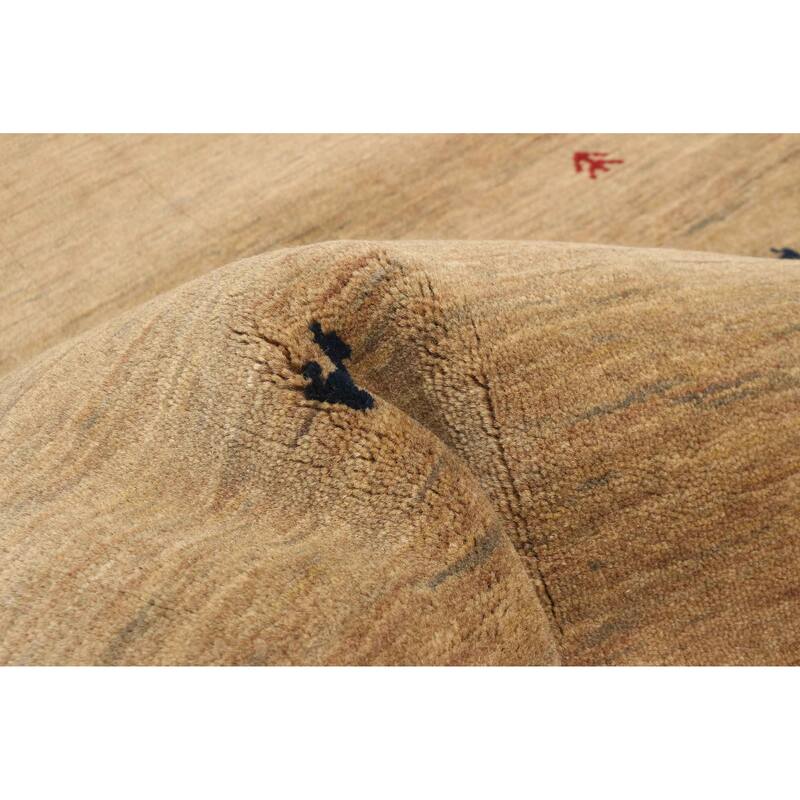 ECARPETGALLERY Hand Loomed Kashkuli Gabbeh Brown Wool Rug - 2'7 x 8'1