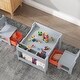 preview thumbnail 12 of 18, Kids Art Table and Chair Set, 3 in 1 Activity Table with 2 Chairs
