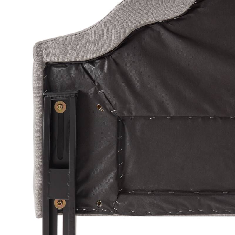 Tufted Upholstered Headboard Queen Size, Solid Wood Head Board with Durable Metal Legs