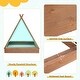 preview thumbnail 3 of 4, Wooden Sandbox Canopy Tent w/ Fir Wood Frame & 2 Bench Seats