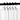 Utopia Alley Deco Flat Double Roller Shower Curtain Hooks, Black