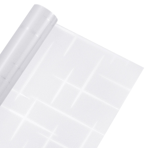 slide 2 of 8, Window Privacy Film, Window Film Cross Pattern - White