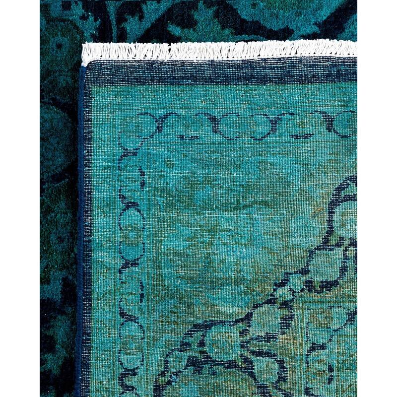 Fine Vibrance One-of-a-Kind Hand-Knotted Area Rug - Navy, 6' 1" x 8' 10" - 6' 1" x 8' 10"