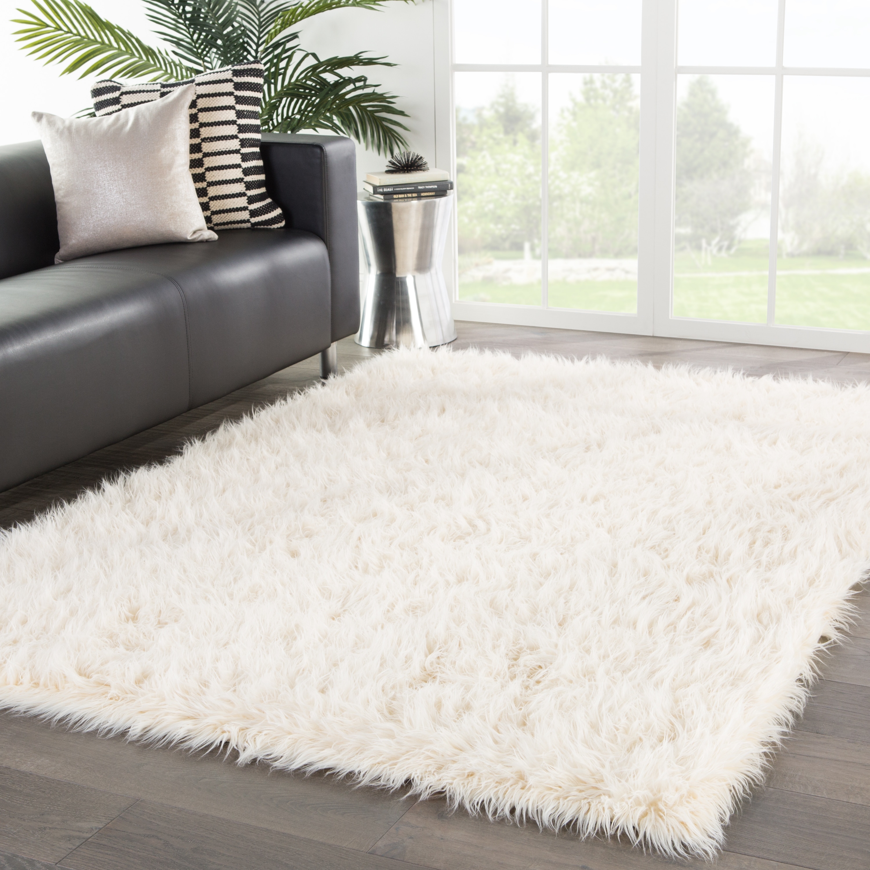 Paco Home Shag Rug High Pile Anthracite for Bedroom & Living Room Fluffy Glossy Pastel Yarn Size:2' x 3'3 Paco Home Shag Rug High Pile Anthracite for Bedroom & Living Room Fluffy Glossy Pastel Yarn Size:2' x 3'3