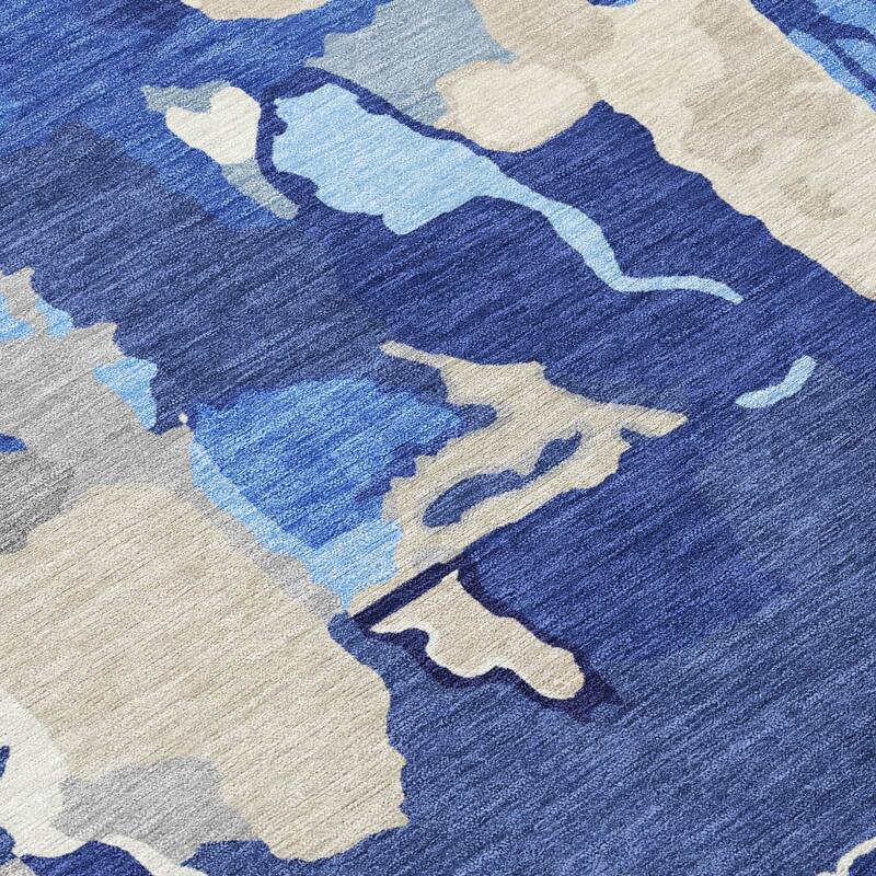 Machine Washable Indoor/ Outdoor Abstract Glam Chantille Rug