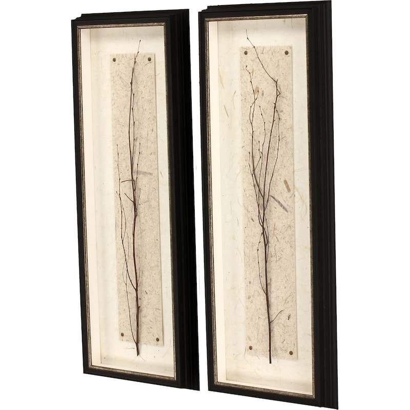 In Balance S/2 Framed Art Mixed Media Under Glass