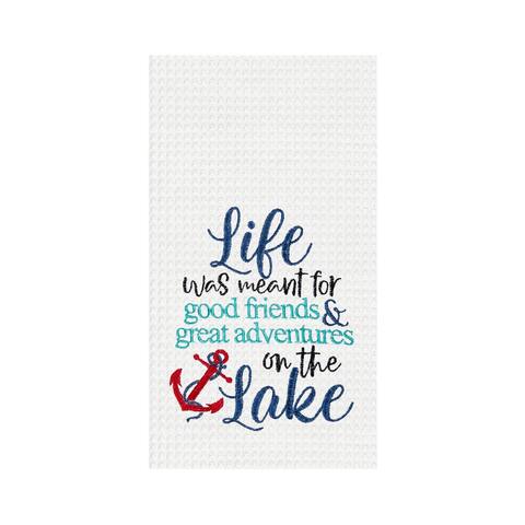 Great Adventures On The Lake Kitchen Towel