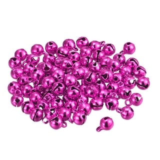 Jingle Bells, 6mm 80pcs Small Bells for Craft DIY Christmas, Rose Red ...