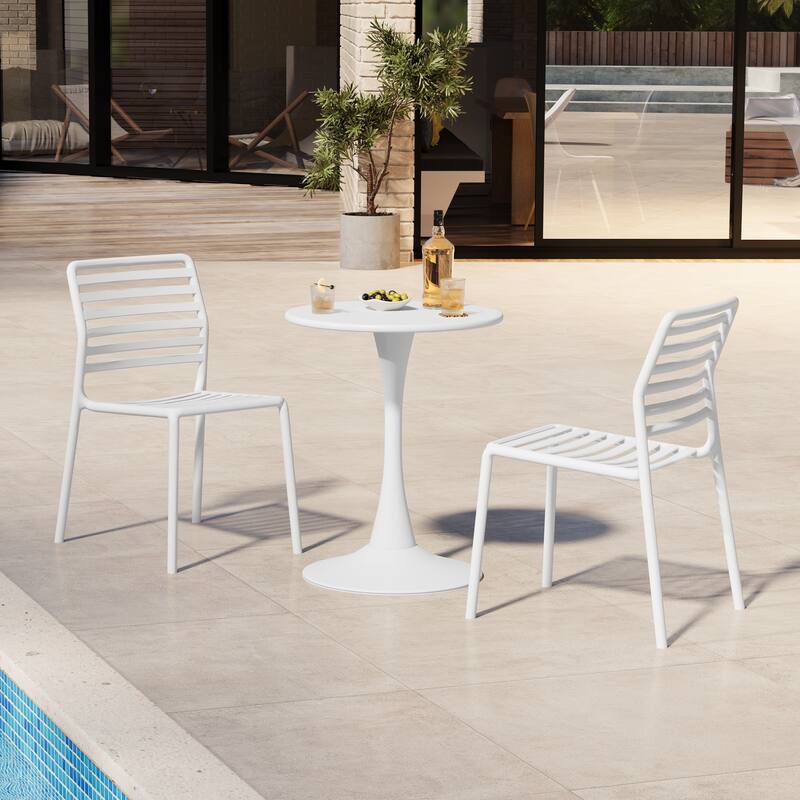 Frond and Form Outdoor Stacking Dining Side Chair (Set of 2)