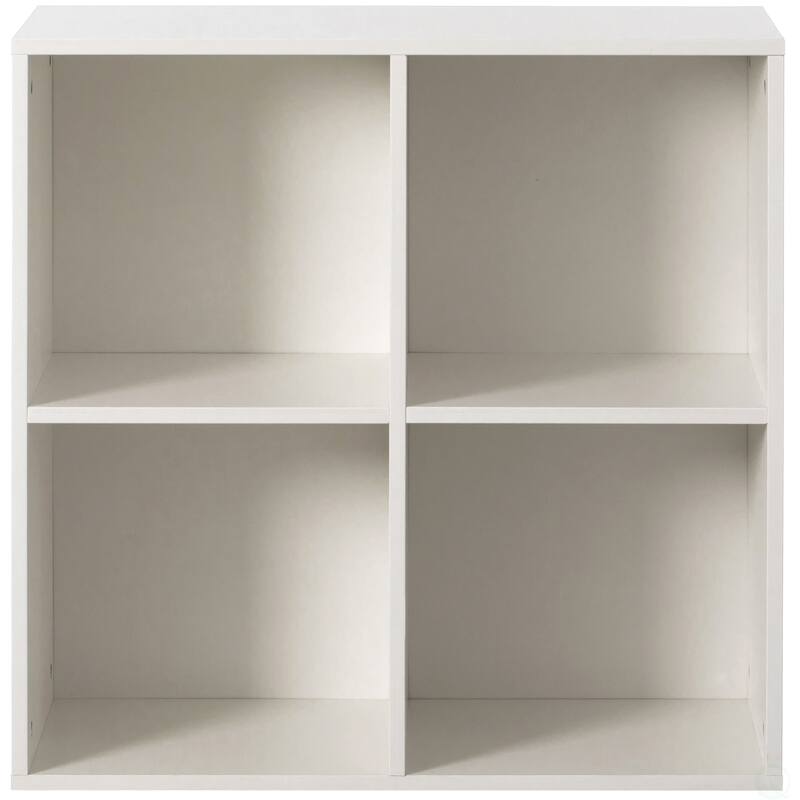Wooden Toy Storage Bookshelf 4 Cube Organizer Square