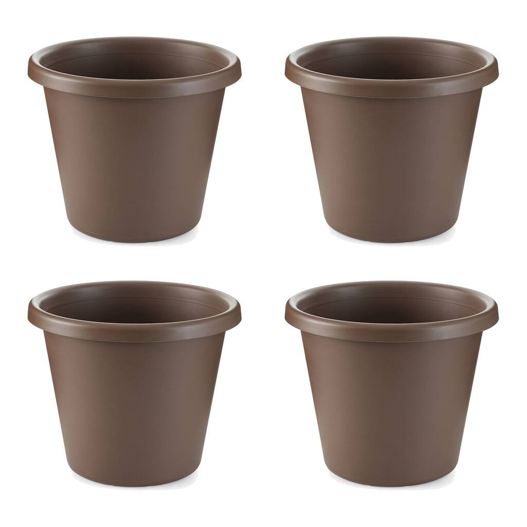 The HC Companies 14 Inch Indoor or Outdoor Classic Flower Pot Planter (4 Pack) - 1.18