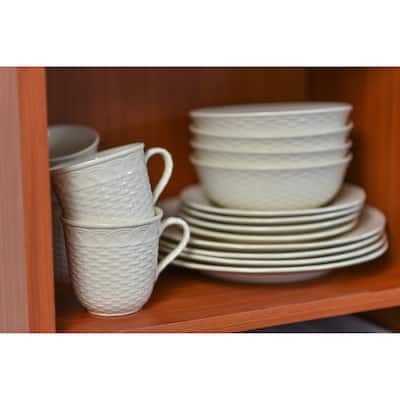 Red Vanilla Nantucket White Cereal/Soup Bowl 7.25" 30oz Set/4 - N/A