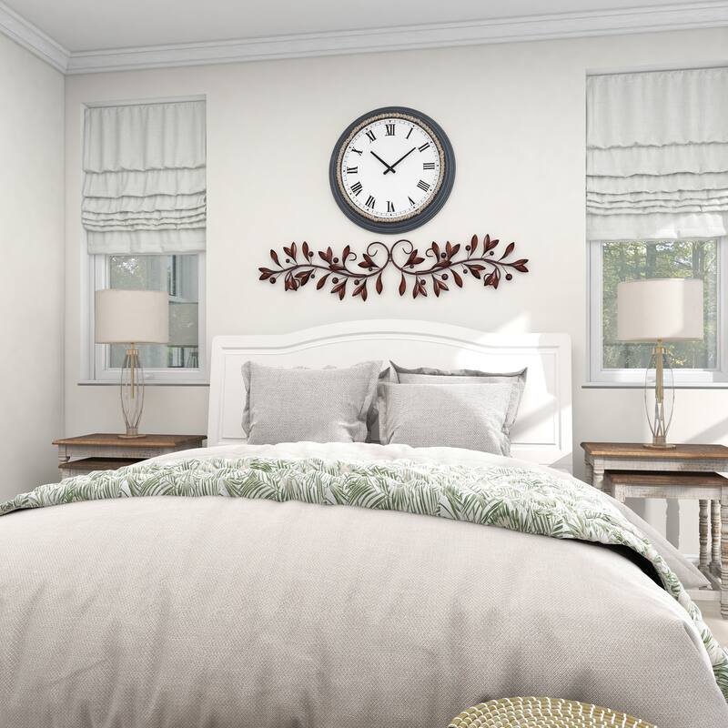 Green Iron Traditional Wall Decor Floral and botanical