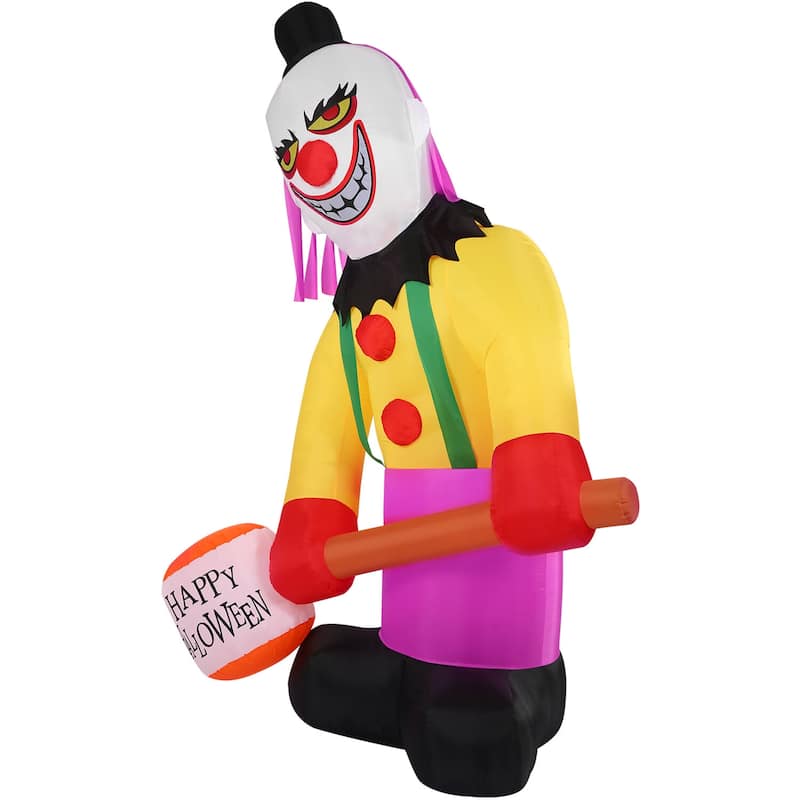 Haunted Hill Farm 8-Ft. Tall Pre-lit Inflatable Clown