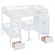 preview thumbnail 13 of 37, Impression & Beautiful Full-Over-Full Bunk Bed with Changeable Table,Elegant Children Bed