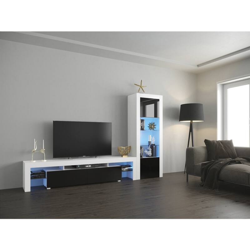 Strick & Bolton D'Olivier Modern TV Stand and Bookcase