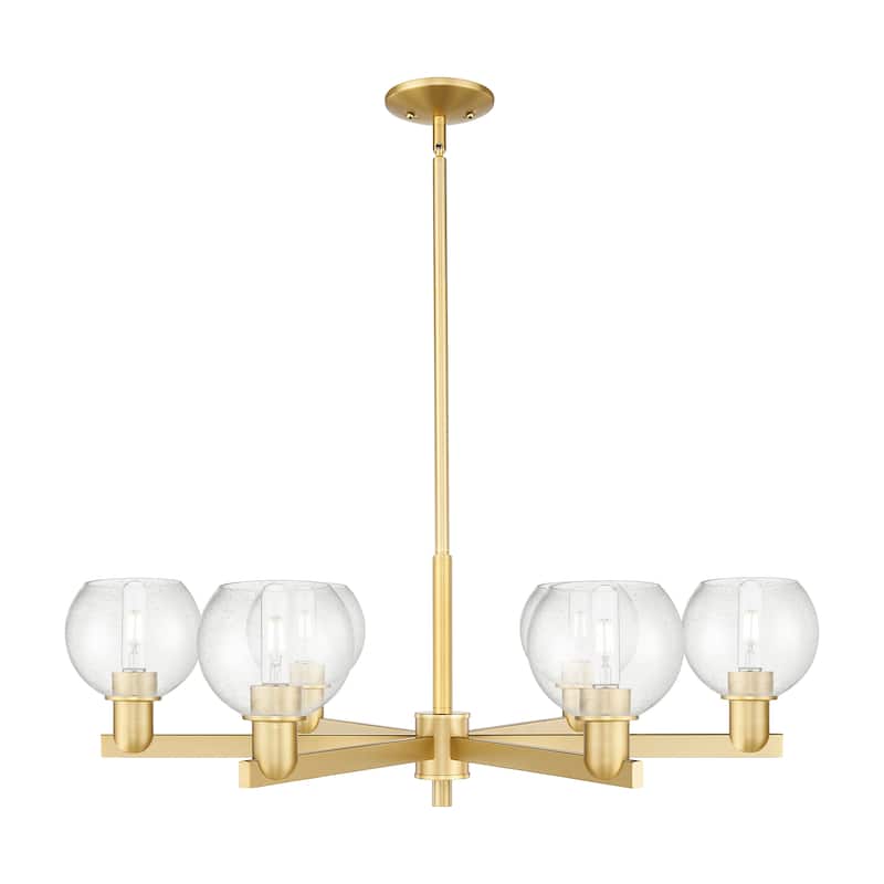Innovations Lighting Endless Possibilities Arcadia - Athens - 6 Light 36" Stem Hung Chandelier - Satin Gold/Seedy