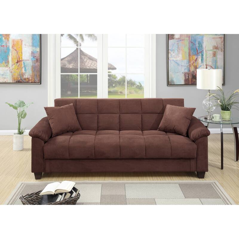Microfiber Adjustable Sofa with Storage