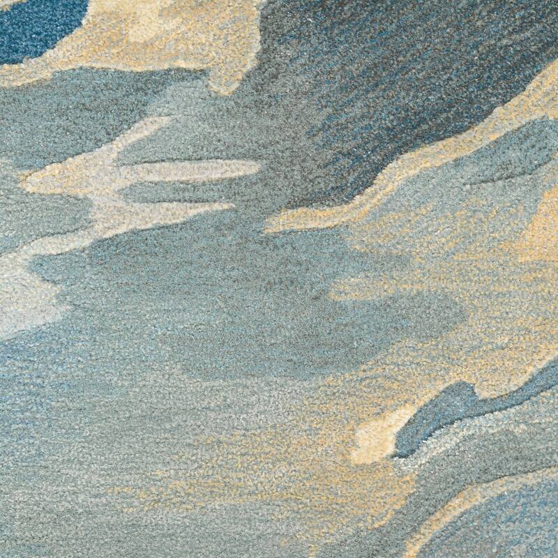 Nourison Home Prismatic Indoor only Blue Abstract Area Rug