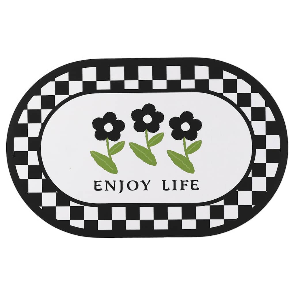 Floral Bath Mat, Bath Rugs Non-Slip Absorbent Bathroom Mat Washable, Bath Mats for Bathroom Floor, Home Decor