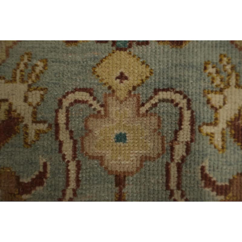 Hand Knotted Oriental 100% Wool Carpet Traditional All-Over Navy Blue & Blues Ziegler Area Rug - 3' 9'' X 2' 0''