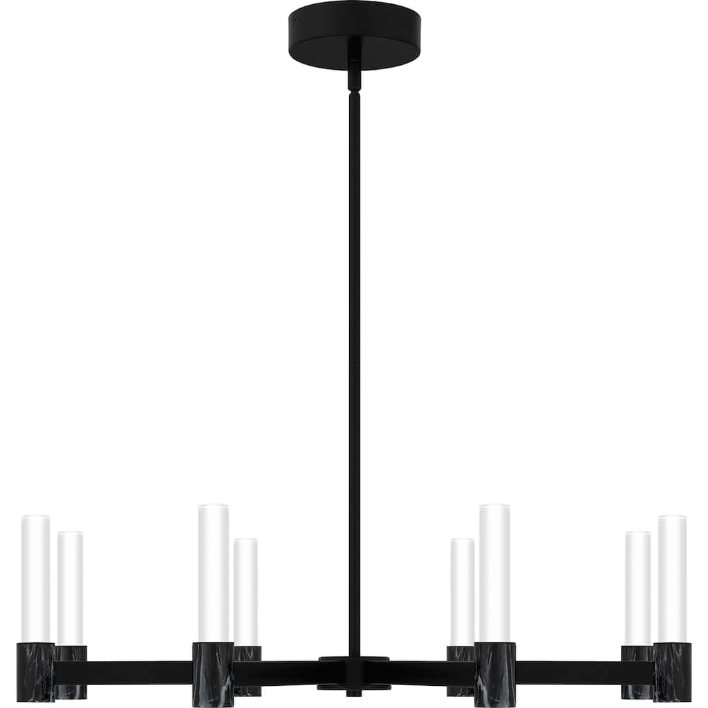 Adler Integrated LED Matte Black Chandelier