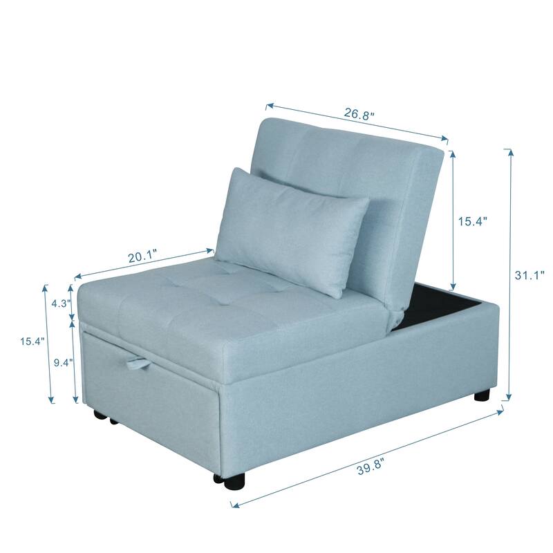 Folding Ottoman Sofa Bed Chair