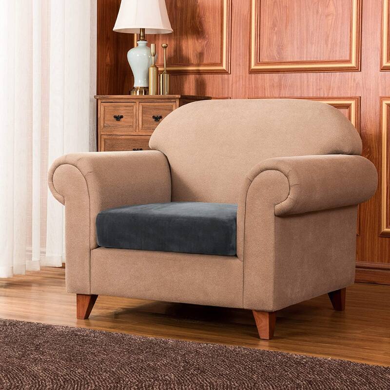 Subrtex Armchair Cushion Covers Velvet Stretch Furniture Protector