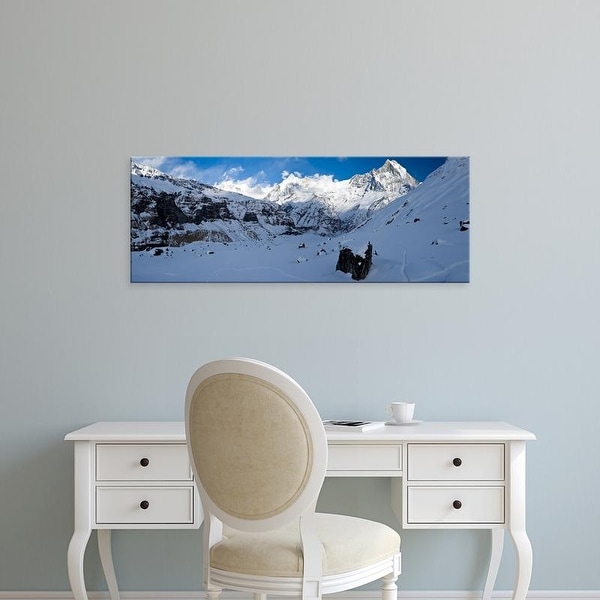 Easy Art Prints Panoramic Image 'Snowcapped mountain, Annapurna Base Camp, Himalayas, Nepal' Canvas Art