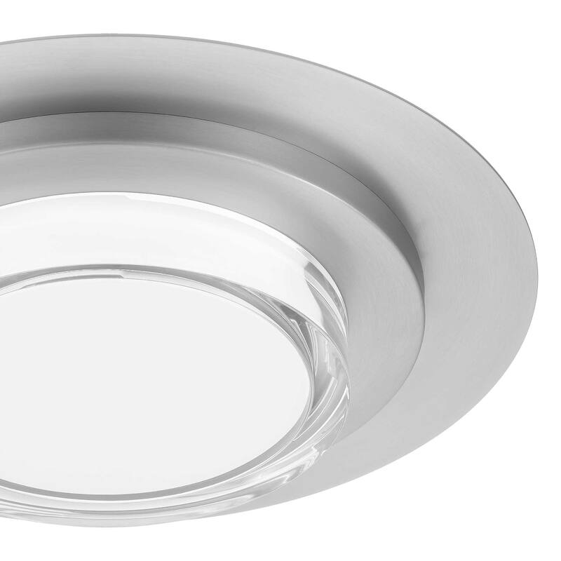 16 inch Square Chrome Integrated LED Flush Mount