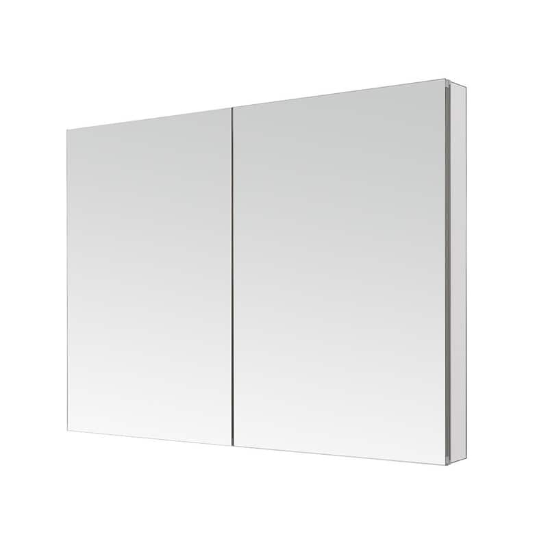 AQUADOM Royale Medicine Cabinet Defogger, 3X LED Lighted Vertically Adjustable Magnifying Mirror, Electrical Outlets.