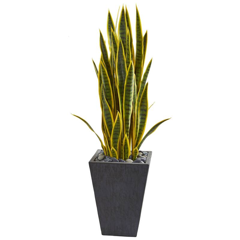 Artificial Plant with Planter - 3.5ft Indoor Greenery Decor - Rustic Home Office Accent - Green