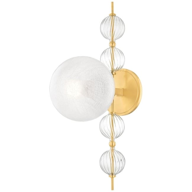 Hudson Valley Lighting Calypso Single Light 22" Tall Wall Sconce - Aged Brass