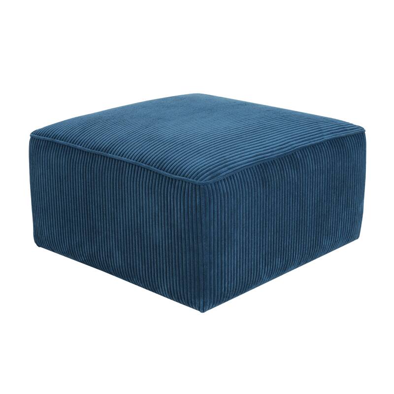 Roomfitters Square Upholstered Ottoman Coffee Table with Modern Low Profile Design