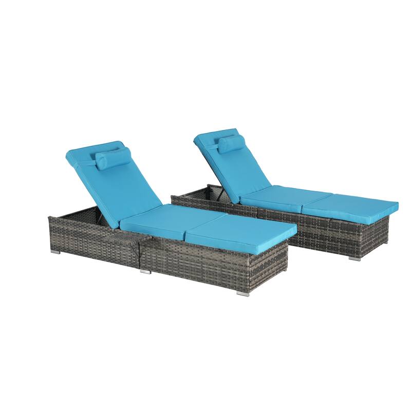 Outdoor Chaise Lounge Chair Set of 2