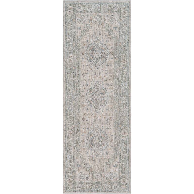 Betty Classic Medallion Area Rug - 2' 7" x 7' 3" - Grey/Taupe