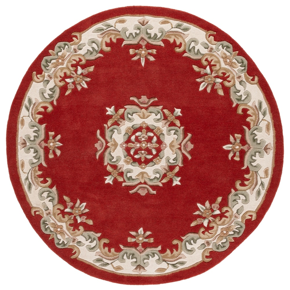 SAFAVIEH Handmade Aubusson Hale Traditional Wool Rug.