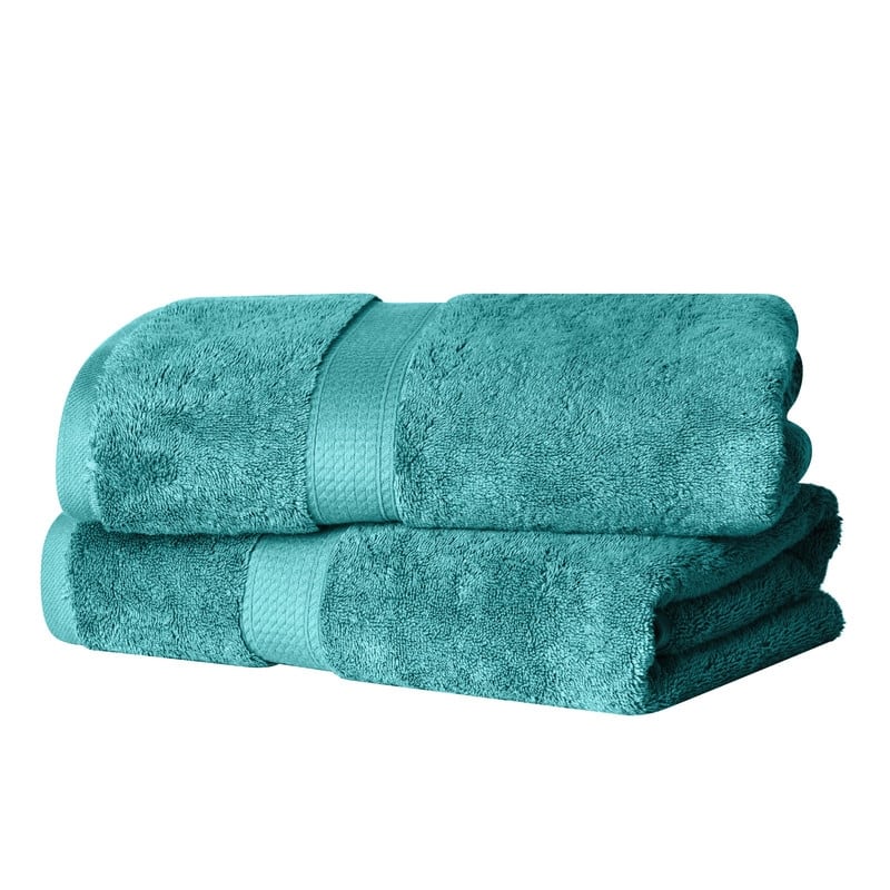 Superior Egyptian Cotton Pile Heavyweight Bath Towel Set of 2