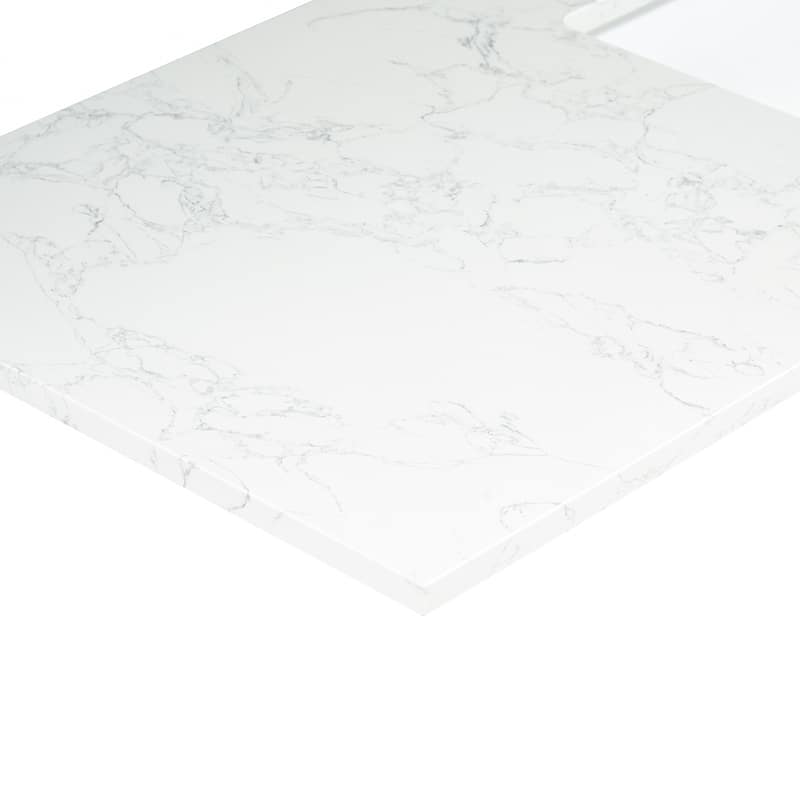 Altair Ceres Engineered Stone Vanity Top in Grain White Without Cabinet