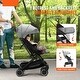 preview thumbnail 24 of 28, Carbon Steel Foldable Stroller with Recline and Footrest - 28” L x 17.3” W x 42.1” H