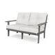 preview thumbnail 12 of 14, POLYWOOD Lakeside Deep Seating Loveseat Slate Grey / Textured Linen