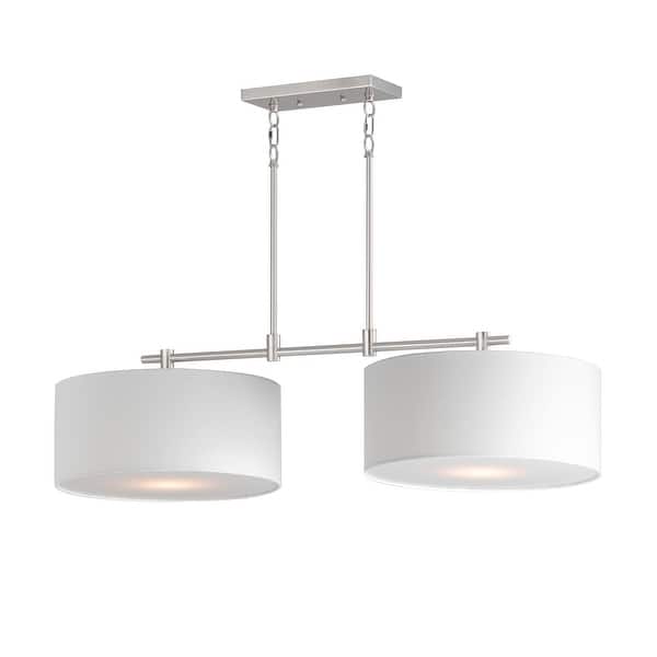slide 2 of 4, Maxim 10016WL Bongo 2 Light 42" Wide Linear Pendant Satin Nickel