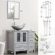 preview thumbnail 97 of 146, 72" Bathroom Vanity Set Glass Ceramic Vessel Sink Side Cabinet Combo